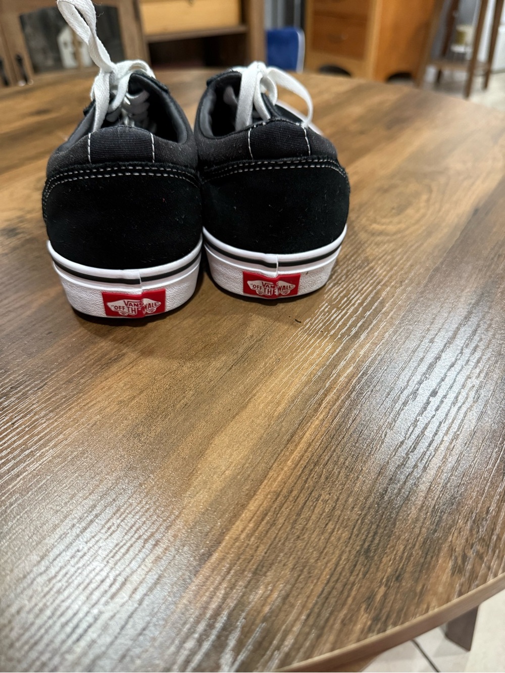 Vans Black and White Old Skool Low-Top Sneakers - Picture 4 of 6